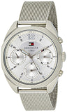 Buy Shop Tommy Hilfiger Mia Silver Dial Silver Mesh Bracelet Watch for Men - 1781628 USA Online