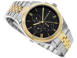Buy Shop Tommy Hilfiger Monica Chronograph Black Dial Two Tone Steel Strap Watch For Women - 1782591 USA Online