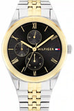 Buy Shop Tommy Hilfiger Monica Chronograph Black Dial Two Tone Steel Strap Watch For Women - 1782591 USA Online