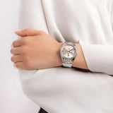 Buy Shop Tommy Hilfiger Monica Multifunction Chronograph Pink Dial Silver Steel Strap Watch For Women - 1782590 USA Online