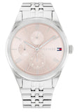 Buy Shop Tommy Hilfiger Monica Multifunction Chronograph Pink Dial Silver Steel Strap Watch For Women - 1782590 USA Online