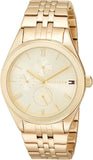 Buy Shop Tommy Hilfiger Monica Quartz Gold Dial Gold Steel Strap Watch For Women - 1782592 USA Online