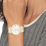 Buy Shop Tommy Hilfiger Monica Quartz White Dial Gold Steel Strap Watch For Women - 1782593 USA Online