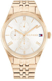 Buy Shop Tommy Hilfiger Monica Quartz White Dial Gold Steel Strap Watch For Women - 1782593 USA Online