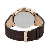 Buy Shop Tommy Hilfiger Multi Function Chronograph Black Dial Brown Leather Strap Watch for Men - 1791631 USA Online