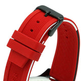 Buy Shop Tommy Hilfiger Multifunction Quartz Black Dial Red Rubber Strap Watch for Men - 1791722 USA Online