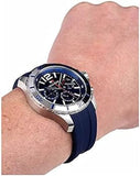 Buy Shop Tommy Hilfiger Nolan Chronograph Blue Dial Blue Rubber Strap Watch for Men - 1791142 USA Online