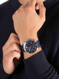 Buy Shop Tommy Hilfiger Nolan Chronograph Blue Dial Blue Rubber Strap Watch for Men - 1791142 USA Online