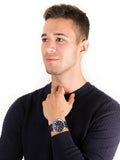Buy Shop Tommy Hilfiger Nolan Chronograph Blue Dial Blue Rubber Strap Watch for Men - 1791142 USA Online