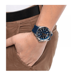 Buy Shop Tommy Hilfiger Nolan Chronograph Blue Dial Blue Rubber Strap Watch for Men - 1791142 USA Online