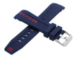 Buy Shop Tommy Hilfiger Nolan Chronograph Blue Dial Blue Rubber Strap Watch for Men - 1791142 USA Online