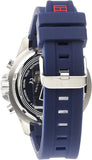 Buy Shop Tommy Hilfiger Nolan Chronograph Blue Dial Blue Rubber Strap Watch for Men - 1791142 USA Online