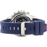 Buy Shop Tommy Hilfiger Nolan Chronograph Blue Dial Blue Rubber Strap Watch for Men - 1791142 USA Online