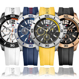 Buy Shop Tommy Hilfiger Nolan Multi Function White Dial White Rubber Strap Watch for Men - 1791146 USA Online