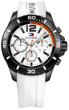 Buy Shop Tommy Hilfiger Nolan Multi Function White Dial White Rubber Strap Watch for Men - 1791146 USA Online
