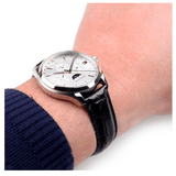 Buy Shop Tommy Hilfiger Oliver Analog Silver Dial Black Leather Strap Watch for Men - 1791305 USA Online
