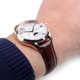 Buy Shop Tommy Hilfiger Oliver Chronograph White Dial Brown Leather Strap Watch for Men - 1791306 USA Online