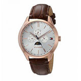 Buy Shop Tommy Hilfiger Oliver Chronograph White Dial Brown Leather Strap Watch for Men - 1791306 USA Online