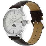 Buy Shop Tommy Hilfiger Oliver Quartz White Dial Brown Leather Strap Watch for Men - 1791304 USA Online