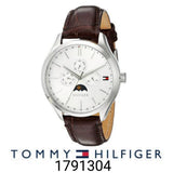 Buy Shop Tommy Hilfiger Oliver Quartz White Dial Brown Leather Strap Watch for Men - 1791304 USA Online