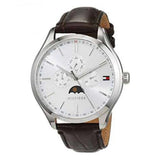 Buy Shop Tommy Hilfiger Oliver Quartz White Dial Brown Leather Strap Watch for Men - 1791304 USA Online