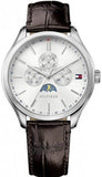 Buy Shop Tommy Hilfiger Oliver Quartz White Dial Brown Leather Strap Watch for Men - 1791304 USA Online