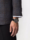 Buy Shop Tommy Hilfiger Parker Chronograph Black Dial Brown Leather Strap Watch For Men - 1791836 USA Online