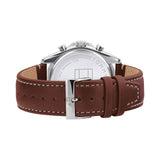 Buy Shop Tommy Hilfiger Parker Chronograph Blue Dial Brown Leather Strap Watch For Men - 1791837 USA Online