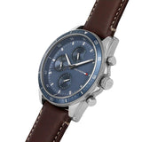 Buy Shop Tommy Hilfiger Parker Chronograph Blue Dial Brown Leather Strap Watch For Men - 1791837 USA Online