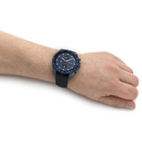 Buy Shop Tommy Hilfiger Parker Chronograph Quartz Blue Dial Blue Leather Strap Watch For Men - 1791839 USA Online