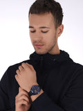 Buy Shop Tommy Hilfiger Parker Chronograph Quartz Blue Dial Blue Leather Strap Watch For Men - 1791839 USA Online