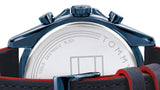 Buy Shop Tommy Hilfiger Parker Chronograph Quartz Blue Dial Blue Leather Strap Watch For Men - 1791839 USA Online