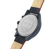 Buy Shop Tommy Hilfiger Parker Chronograph Quartz Blue Dial Blue Leather Strap Watch For Men - 1791839 USA Online