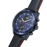 Buy Shop Tommy Hilfiger Parker Chronograph Quartz Blue Dial Blue Leather Strap Watch For Men - 1791839 USA Online