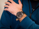 Buy Shop Tommy Hilfiger Parker Chronograph Quartz Grey Dial Black Leather Strap Watch For Men - 1791838 USA Online