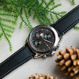 Buy Shop Tommy Hilfiger Parker Chronograph Quartz Grey Dial Black Leather Strap Watch For Men - 1791838 USA Online
