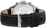 Buy Shop Tommy Hilfiger Parker Chronograph Quartz Grey Dial Black Leather Strap Watch For Men - 1791838 USA Online