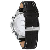 Buy Shop Tommy Hilfiger Parker Chronograph Quartz Grey Dial Black Leather Strap Watch For Men - 1791838 USA Online