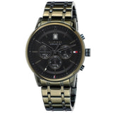 Buy Shop Tommy Hilfiger Quartz Black Dial Black Steel Strap Watch for Men - 1791634 USA Online
