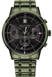 Buy Shop Tommy Hilfiger Quartz Black Dial Black Steel Strap Watch for Men - 1791634 USA Online