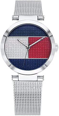Buy Shop Tommy Hilfiger Quartz Multicolor Dial Silver Mesh Bracelet Watch For Women - 1781866 USA Online