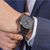 Buy Shop Tommy Hilfiger Shawn Chronograph Quartz Grey Dial Grey Mesh Bracelet Watch for Men - 1791613 USA Online