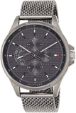 Buy Shop Tommy Hilfiger Shawn Chronograph Quartz Grey Dial Grey Mesh Bracelet Watch for Men - 1791613 USA Online