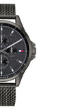Buy Shop Tommy Hilfiger Shawn Chronograph Quartz Grey Dial Grey Mesh Bracelet Watch for Men - 1791613 USA Online