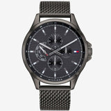 Buy Shop Tommy Hilfiger Shawn Chronograph Quartz Grey Dial Grey Mesh Bracelet Watch for Men - 1791613 USA Online