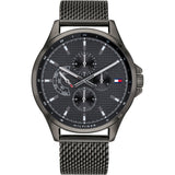 Buy Shop Tommy Hilfiger Shawn Chronograph Quartz Grey Dial Grey Mesh Bracelet Watch for Men - 1791613 USA Online