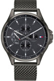 Buy Shop Tommy Hilfiger Shawn Chronograph Quartz Grey Dial Grey Mesh Bracelet Watch for Men - 1791613 USA Online