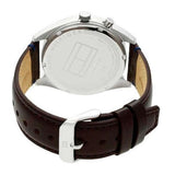 Buy Shop Tommy Hilfiger Shawn Multifunction Grey Dial Brown Leather Strap Watch for Men - 1791615 USA Online