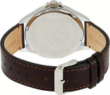 Buy Shop Tommy Hilfiger Shawn Multifunction Grey Dial Brown Leather Strap Watch for Men - 1791615 USA Online