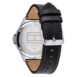 Buy Shop Tommy Hilfiger Shawn Multifunction Quartz Blue Dial Black Leather Strap Watch for Men - 1791616 USA Online